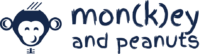 mon(k)ey and peanuts - logo blau neu groß