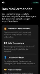 Finanzguru-App-Maklermandat-Transparenz